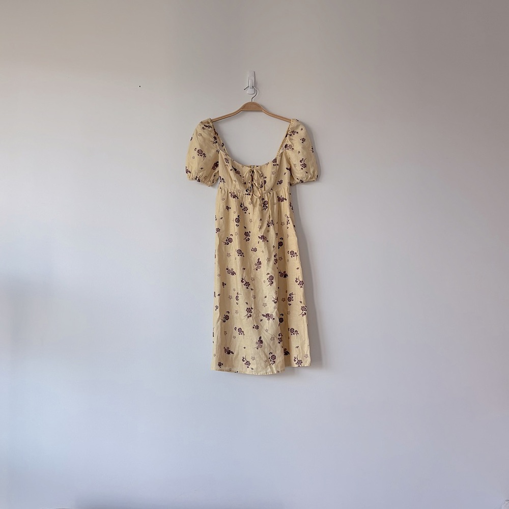 Aritzia Wilfred Rowena Linen Midi Dress